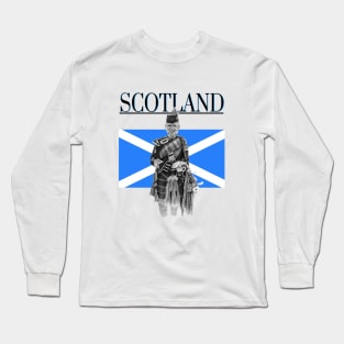 Scottish Bagpiper Long Sleeve T-Shirt